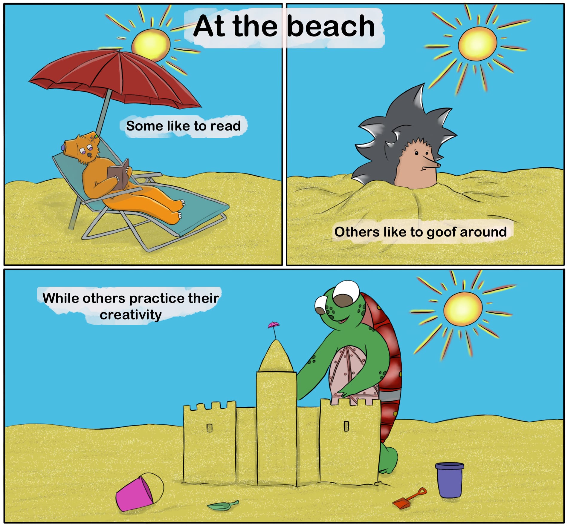 Spending time at the beach